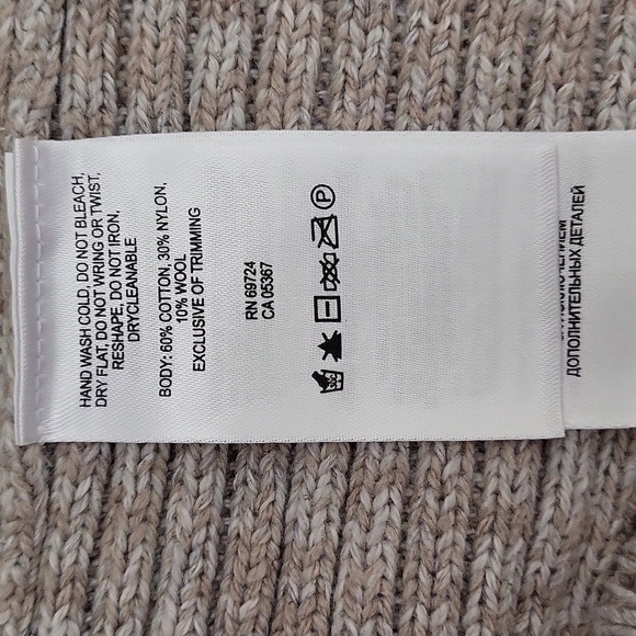 🛍Columbia Womens Large Wool White Tan Argyle Turtleneck Sweater Warm Casual‎ - Picture 5 of 8